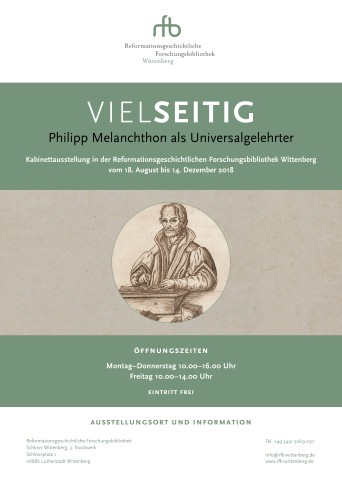 Ausstellungsplakat "VielSeitig - Philipp Melanchthon als Universalgelehrter" (2018)
