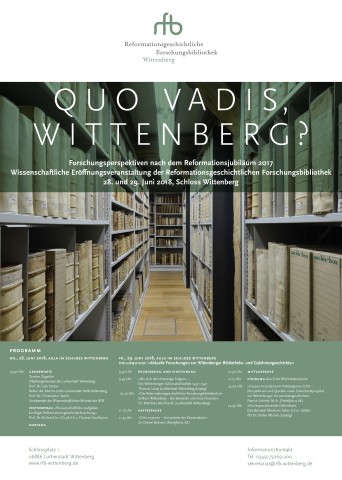Veranstaltungsplakat "Quo vadis, Wittenberg?" (2018)